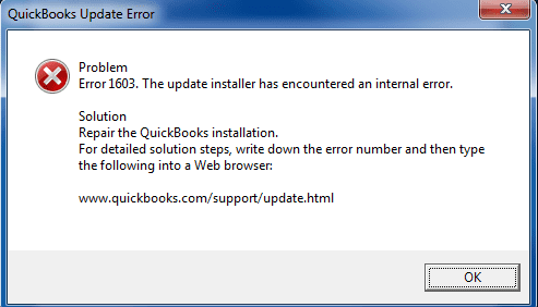 Quickbooks error 1603 reason Geek Web World