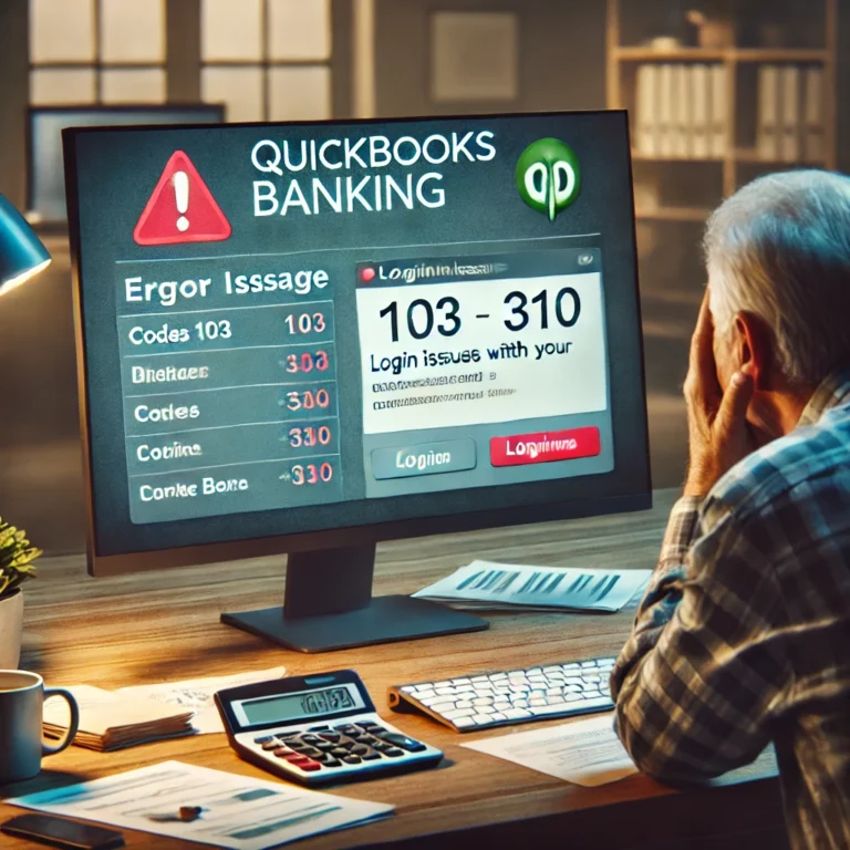 QuickBooks Banking Error 103 and310